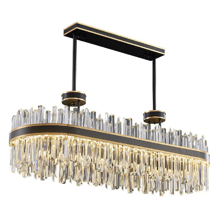MIRODEMI® Ahrntal | Luxury Stylish Oval Crystal LED Chandelier for Dining room