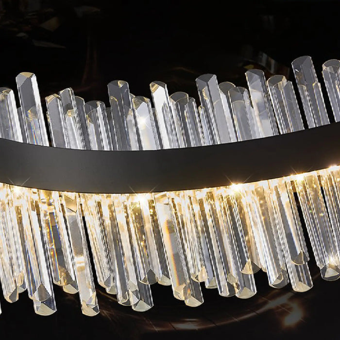 MIRODEMI® Ahrntal | Wonderful Luxury Oval Crystal LED Chandelier for Dining room