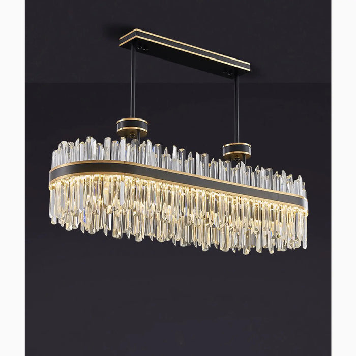 MIRODEMI® Ahrntal | Wonderful Elite Luxury Oval Crystal LED Chandelier for Dining room