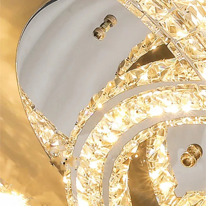 MIRODEMI Aicurzio | Fashionable Luxury Crystal Gold Chandelier Details