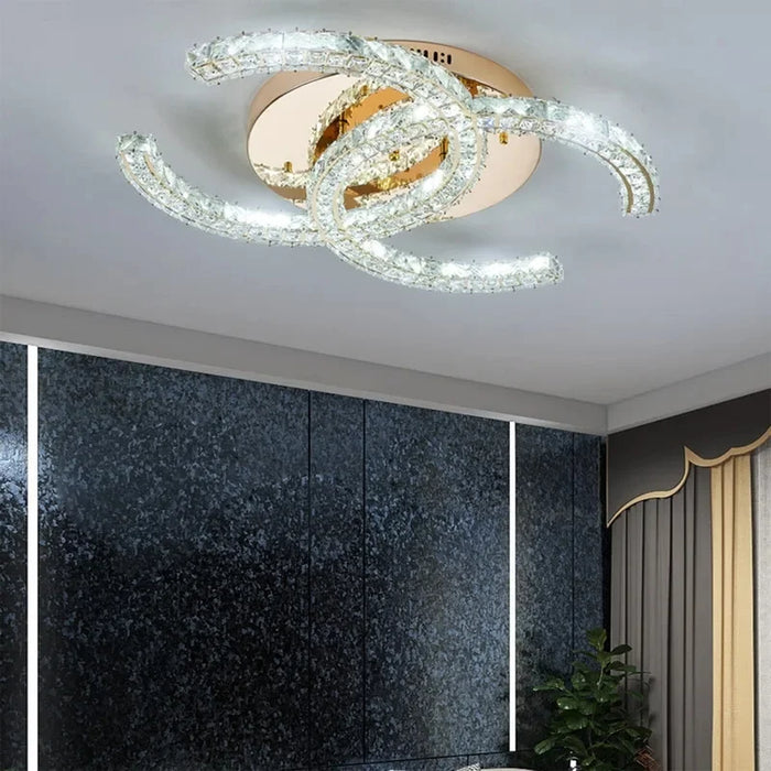 MIRODEMI Aicurzio | Fashionable Luxury Crystal Gold Chandelier For Home