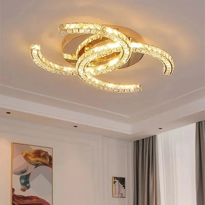 MIRODEMI Aicurzio | Fashionable Luxury Crystal Gold Chandelier For Living Room