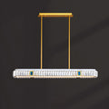 MIRODEMI Aiello Calabro | Luxury Contemporary Rectangle LED Crystal Pendant Chandelier for Kitchen