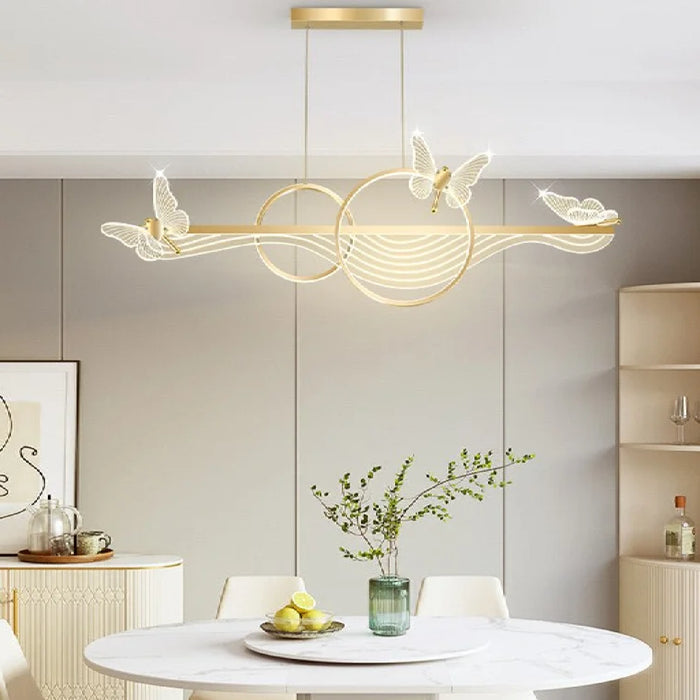 MIRODEMI® Aigle | Aesthetic Gold Butterfly Chandelier, perfect for dining rooms