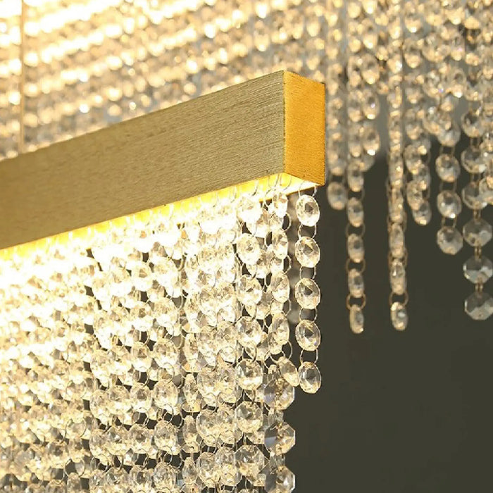 MIRODEMI® Ailano | Splendid Creative Raindrops Shining LED Crystal Chandelier Small Details