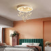 MIRODEMI® Alanno | Decorative Lighting Fixture with golden birds | golden chandelier | ceiling light