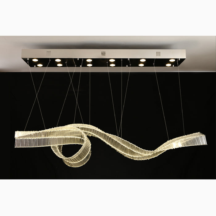 MIRODEMI Alassio Creative LED Chandelier In The Shape Of Ribbon For Hall Decoration
