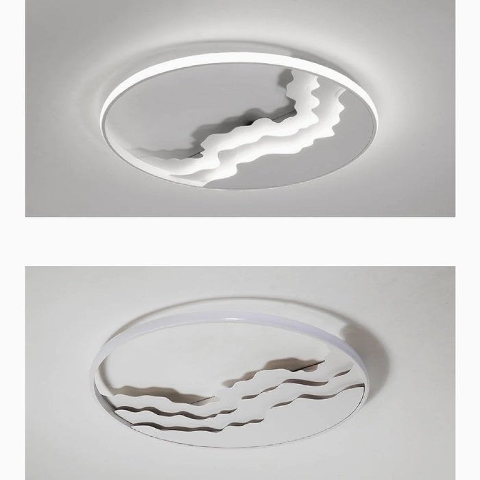 MIRODEMI® Alatri | Modern Round Ceiling Lamp with Clouds | flush mount lights | acrylic lights | chandeliers