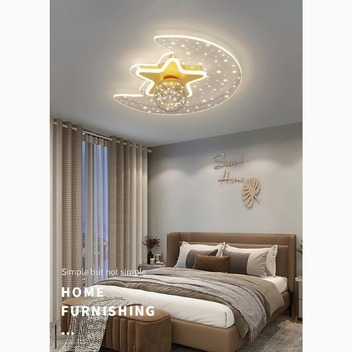 MIRODEMI® Alba | Modern Moon Led Ceiling Lamp with LED Lighting Surface image | luxury lighting | star shape ceiling lamps | led lamps