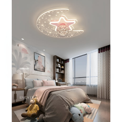 MIRODEMI® Alba | Modern Moon Led Ceiling Lamp with LED Lighting Surface image | luxury lighting | star shape ceiling lamps | led lamps