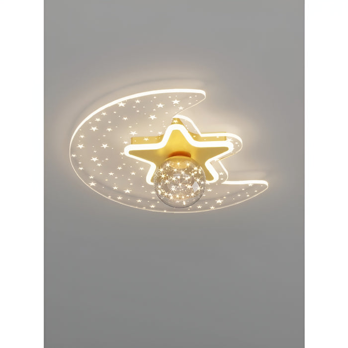 MIRODEMI® Alba | Modern Moon Led Ceiling Lamp with LED Lighting Surface image | luxury lighting | star shape ceiling lamps | led lamps