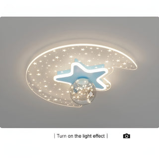 MIRODEMI® Alba | Modern Moon Led Ceiling Lamp with LED Lighting Surface image | luxury lighting | star shape ceiling lamps | led lamps