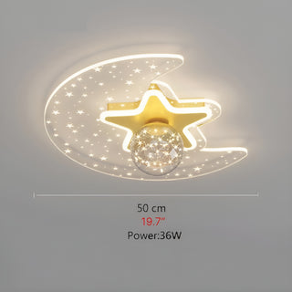 MIRODEMI® Alba | Modern Moon Led Ceiling Lamp with LED Lighting Surface image | luxury lighting | star shape ceiling lamps | led lamps