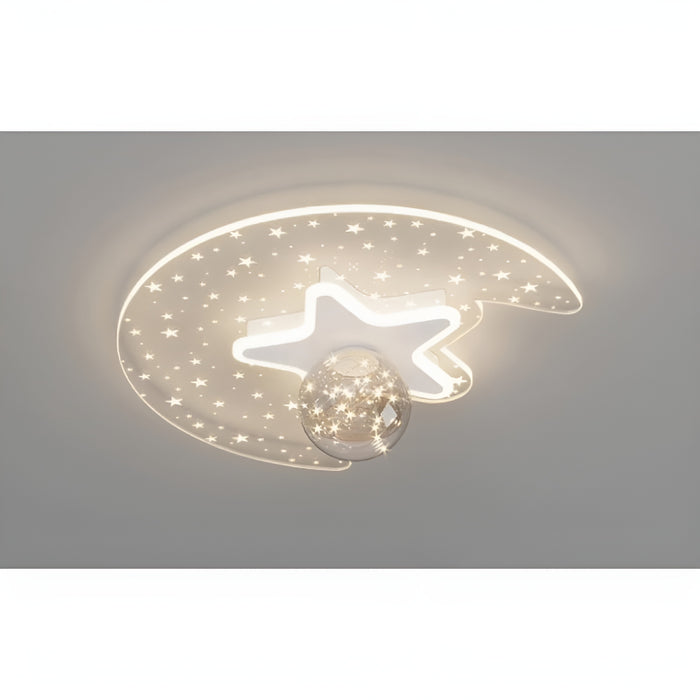 MIRODEMI® Alba | Modern Moon Led Ceiling Lamp with LED Lighting Surface image | luxury lighting | star shape ceiling lamps | led lamps