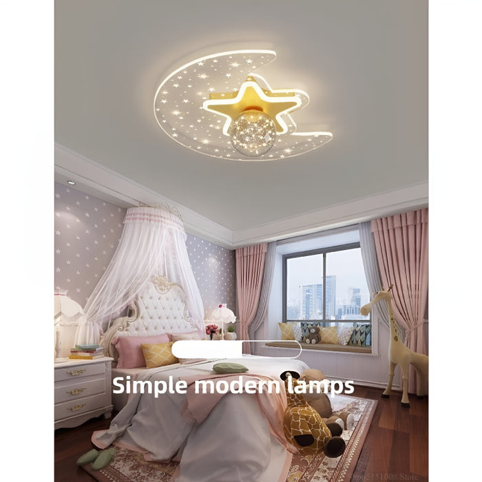 MIRODEMI® Alba | Modern Moon Led Ceiling Lamp with LED Lighting Surface image | luxury lighting | star shape ceiling lamps | led lamps