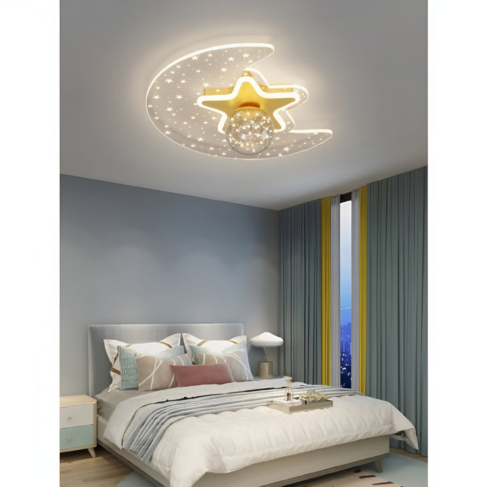 MIRODEMI® Alba | Modern Moon Led Ceiling Lamp with LED Lighting Surface image | luxury lighting | star shape ceiling lamps | led lamps