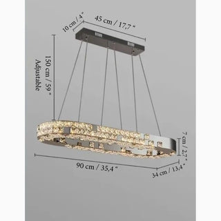 MIRODEMI® Albano Laziale | Stunning Creative Oval Led Crystal Chandelier With Brilliant Drops Parameters 