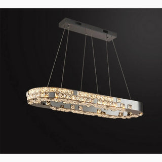 MIRODEMI® Albano Laziale | Perfect Stunning Creative Oval Led Crystal Chandelier With Brilliant Drops