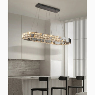 MIRODEMI® Albano Laziale | Stunning Creative Oval Led Crystal Chandelier With Brilliant Drops