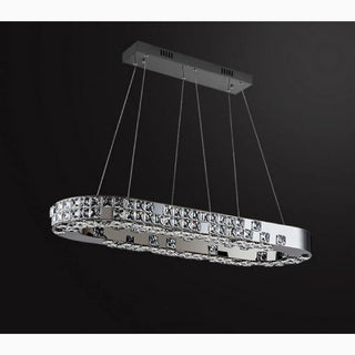 MIRODEMI® Albano Laziale | Elegant Stunning Creative Oval Led Crystal Chandelier With Brilliant Drops