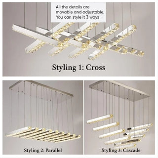 MIRODEMI® Albano Sant'Alessandro | Amazing Creative Stylish Crystal Led Chandelier For Dining Room