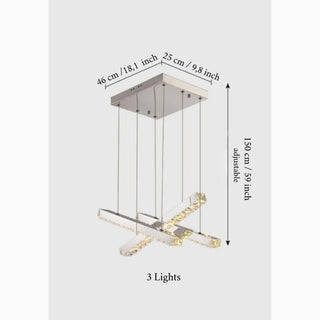 MIRODEMI® Albano Sant'Alessandro | Creative Stylish Crystal Led Chandelier For Luxury Kitchen
