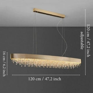 MIRODEMI® Albano di Lucania | Modern Brilliant Classy Rectangular Crystal Chandelier Parameters