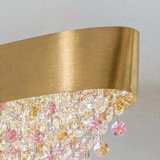 MIRODEMI® Albano di Lucania | Modern Brilliant Classy Rectangular Crystal Chandelier for House