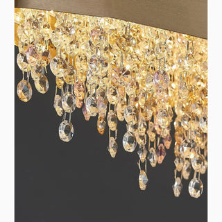 MIRODEMI® Albano di Lucania | Modern Brilliant Classy Rectangular Crystal Chandelier in Details