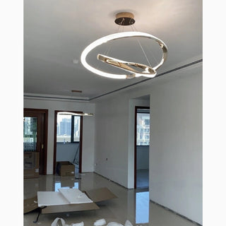 MIRODEMI Albaredo d'Adige Elegant Creative Acrylic Crystal LED Strips Chandelier For Hall
