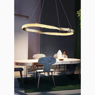 MIRODEMI Albaredo d'Adige Elegant Creative Acrylic Crystal LED Strips Chandelier For Living Room
