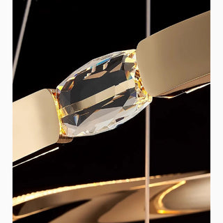 MIRODEMI Albaredo d'Adige Elegant Creative Acrylic Crystal LED Strips Chandelier Lampshade Detail