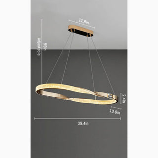 MIRODEMI Albaredo d'Adige Elegant Creative Acrylic Crystal LED Strips Chandelier Gold Size