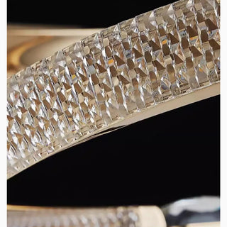 MIRODEMI Albaredo d'Adige Elegant Creative Acrylic Crystal LED Strips Chandelier Detailed