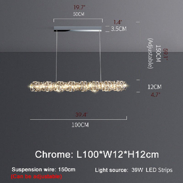 MIRODEMI Albenga Luxury Crystal Chandelier Sizes and Parameters