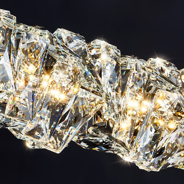 MIRODEMI Albenga Luxury Crystal Chandelier Details Lampshade