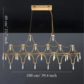 MIRODEMI Albera Ligure | Lightning Art Chic Crystal Stainless steel Chandelier 