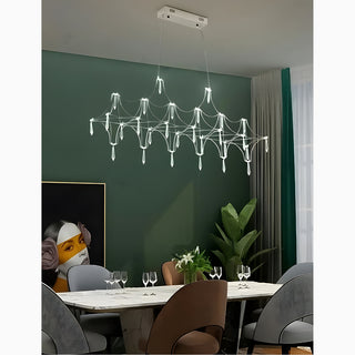 MIRODEMI Albera Ligure | Lightning Art Chic Crystal Stainless steel Chandelier with Cool Light 