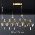 MIRODEMI Albera Ligure | Lightning Art Chic Crystal Stainless steel Chandelier 