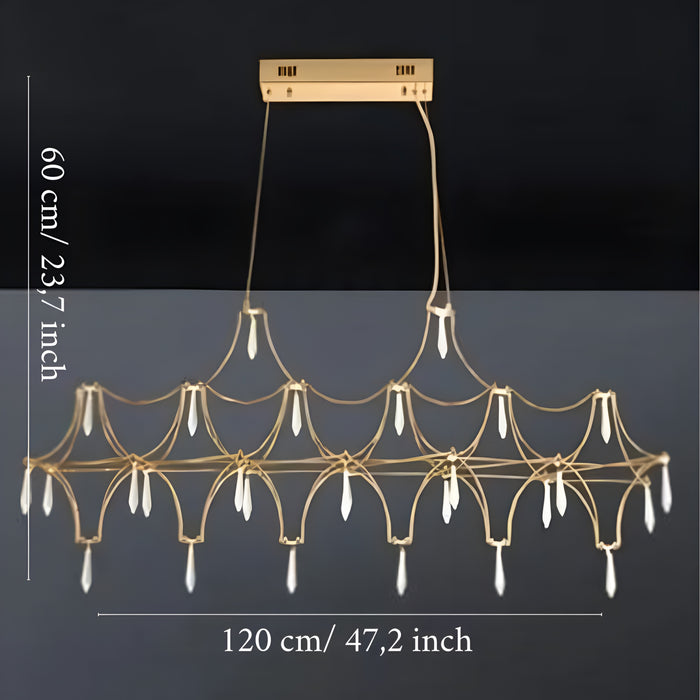 MIRODEMI Albera Ligure | Lightning Art Chic Crystal Stainless steel Chandelier 