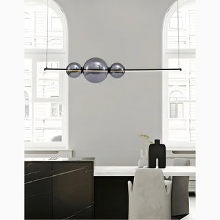 MIRODEMI Alberona Chic Minimalistic Modern Glass LED Chandelier For Kitchen Island Decor