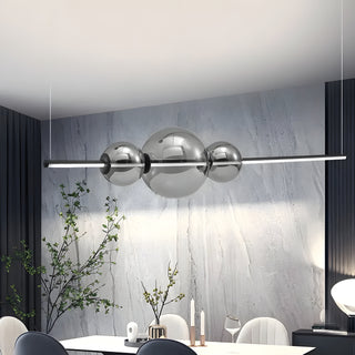 MIRODEMI Alberona Chic Minimalistic Modern Glass LED Chandelier For Dining Room 