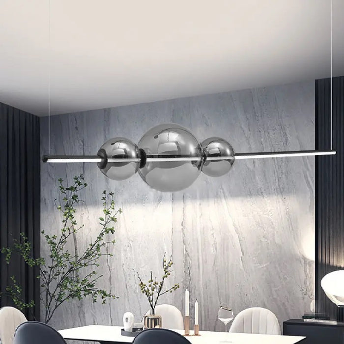 MIRODEMI Alberona Chic Minimalistic Modern Glass LED Chandelier For Dining Room Decoration