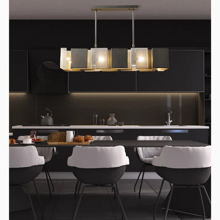 MIRODEMI Albettone Fancy Postmodern LED Iron Black Silver Chandelier For Kitchen