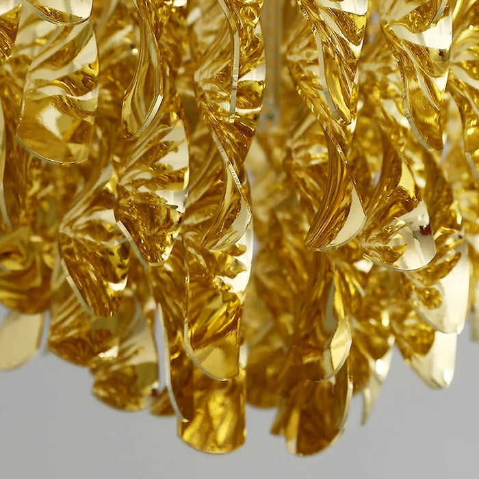 MIRODEMI® Albiano d'Ivrea | Stunning Gold/Chrome Crystal Hanging Pendant 