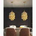 MIRODEMI Albiano d'Ivrea | Luxury Gold/Chrome Crystal Pendant Chandelier