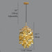 MIRODEMI® Albiano d'Ivrea | Stunning Gold/Chrome Crystal Hanging Pendant Light