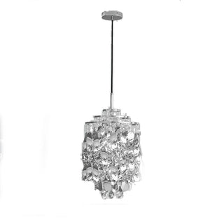 MIRODEMI Albiano d'Ivrea | Stunning Gold/Chrome Crystal Hanging Pendant Lighting Fixture