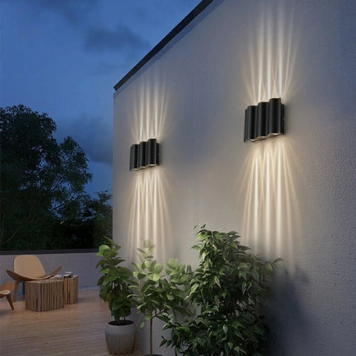 MIRODEMI® Albiolo | Black Waterproof Outdoor Aluminum LED Wall Lamp
