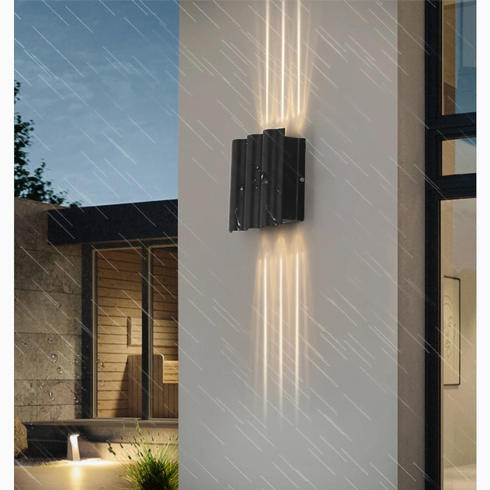 MIRODEMI® Albiolo | Black Waterproof Outdoor Aluminum LED Wall Lamp | outdoor light | for hotel | for villa | for garden